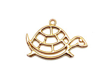 14K turtle charm, Rose gold, Gold, White gold, SKU#L-105