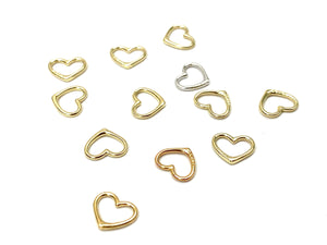 14K heart charm, Rose gold, White gold, Gold, SKU#L-158