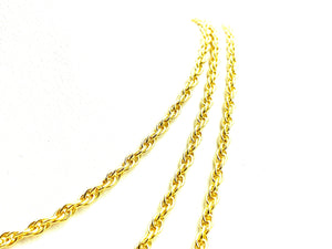 14KGF Double Rope Chain , Sku#25R