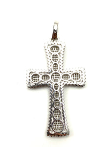 Sterling silver cross pendant, cubic zirconia, SKU# 10031