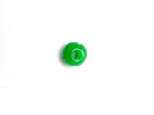 Stunning dyed jade bead, green carved, SKU#10046