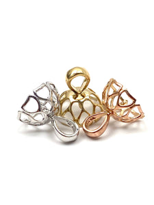 14K gold , white gold and rose gold bail , SKU# TP - 132