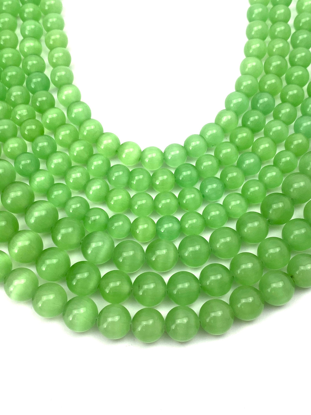 Color changing lime jade bead strand, SKU# C2