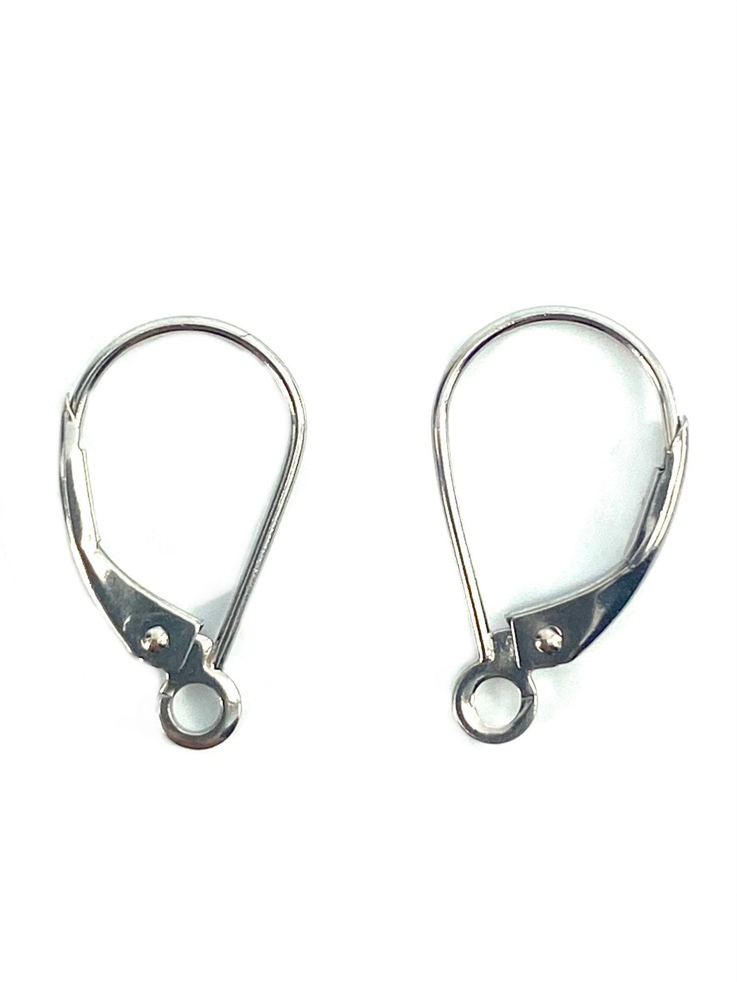 14K Solid White Gold Mini Lever Back Ear Wire, Sku#12-29-234
