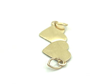 14K Solid Gold Double Heart, Sku#574.020C