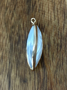 Mother Of Pearl With Gold Plated On Zinc Alloy, Sku#M336