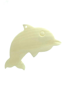 White South Sea Mother Of Pearl Dolphin Beads, Sku#M226