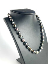 Tahitian pearl necklace, 100% natural, sterling silver clasp, SKU# 11142