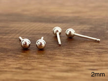 Sterling Silver Circle Bead Studs, Sku#SSCS