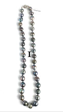 Tahitian pearl necklace, 100% natural, sterling silver clasp, SKU# 11142