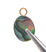 Oval abalone mother of pearl charm, SKU# M748