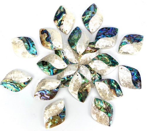 Diamond Abalone Mother of Pearl Charm SKU: M800