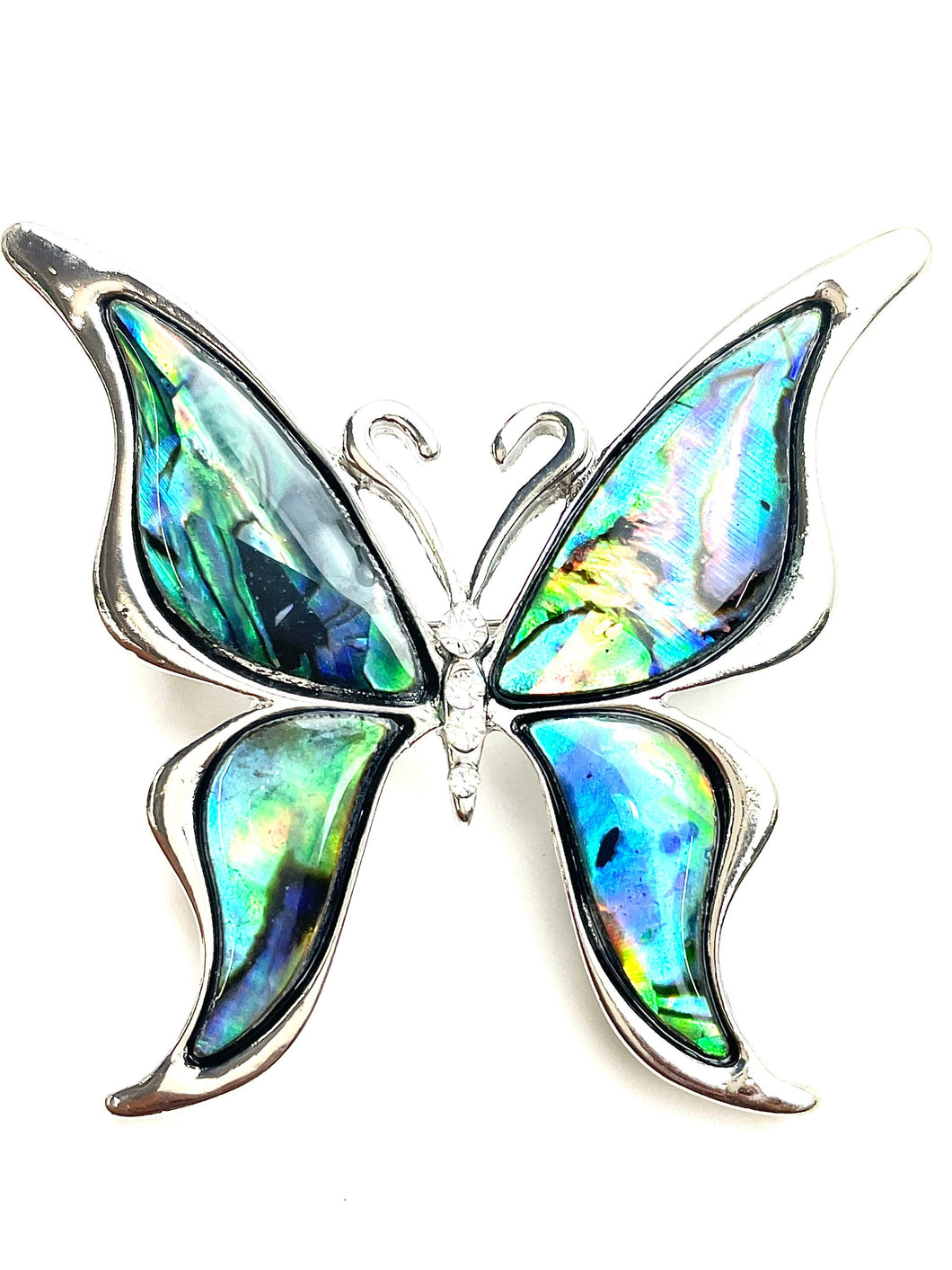 Abalone Mother of Pearl butterflies pin