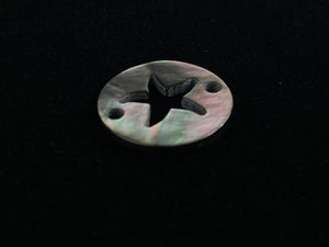 Mother of Pearl Star Carved Bead