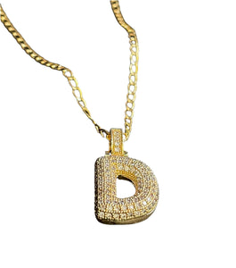 Stunning gold plated bubble letter pendants, SKU# M343