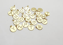 Beautiful gold plated disk letter pendants, SKU# M1282