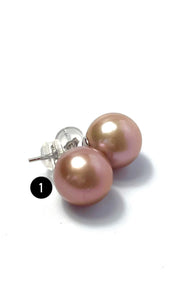 Edison pearl earring studs, SKU#3009