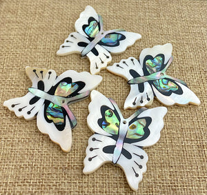 Abalone Mother of Pearl Butterfly Charm