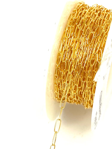 1.82mm x 4.85mm Elongated Cable Chain, 14k Gold Filled, Sterling Silver, Sku#S1406