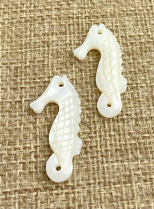 Mother of Pearl Seahorse Charm