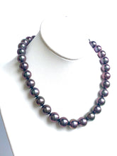 Aubergine AAA / AA with 14K gold & 18K diamond ball clasp pearl necklace , SKU# 070776