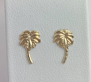 14k Gold Filled Palm Tree Stud Earring
