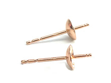 14K Solid Pink Gold 5mm Cup