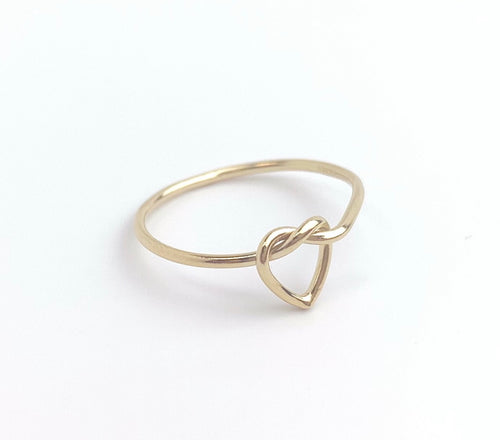 Gold Filled Heart Love Knot Ring