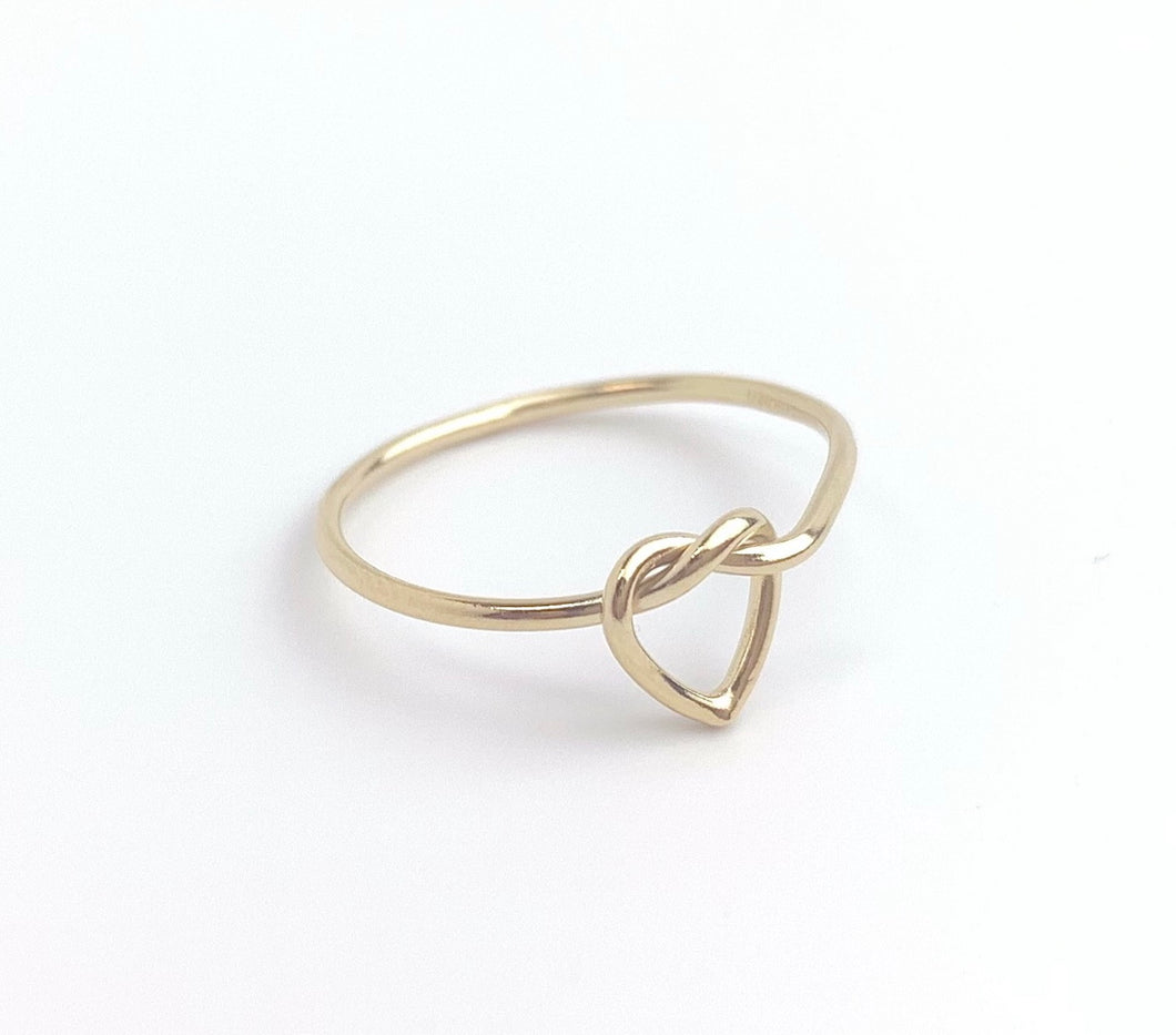 Gold Filled Heart Love Knot Ring