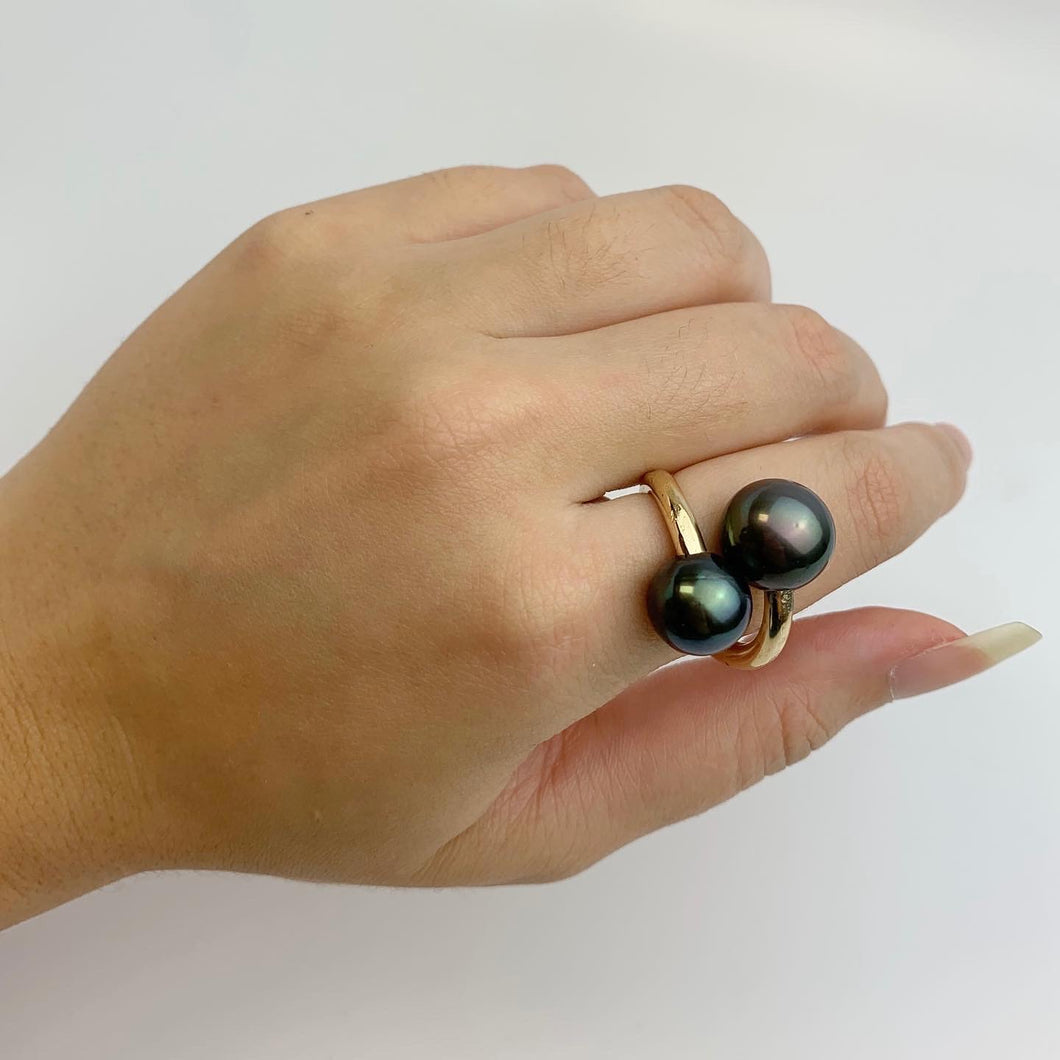 Tahitian Pearl Bypass Ring