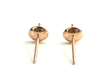 14K Solid Pink Gold 5mm Cup