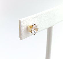 6.0mm White Cubic Zirconia Earrings