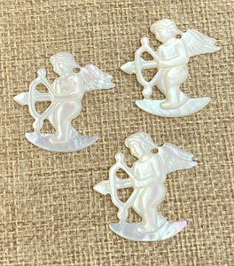 Mother of Pearl Cupid Charm