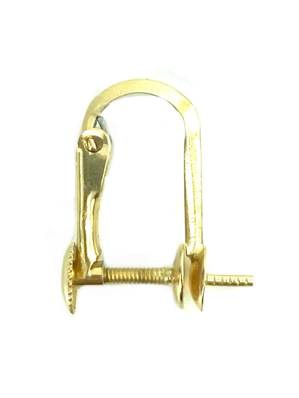 14K Solid Gold Rotate Screw Clip On Earring Converters with 4mm Cup, Sku#254-14KY