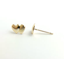 14k Gold Filled Heart Stud Earrings