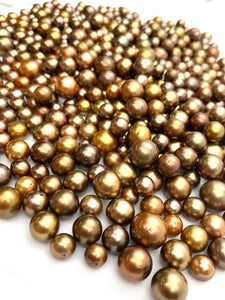 Chocolate Tahitian Pearls Round 10mm to 11mm AA1 Quality