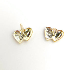 14k Gold Filled Heart Stud Earrings