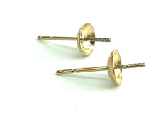 14K Solid Gold Ear Post 6mm Cup, Sku#11-28-1817