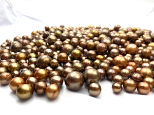 Chocolate Tahitian Pearls Round 10mm to 11mm AA1 Quality
